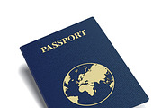 Blue international passport