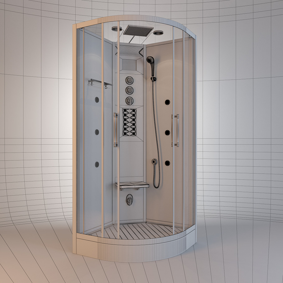 Shower Steam Cabine 900x900mm in Appliances - product preview 2