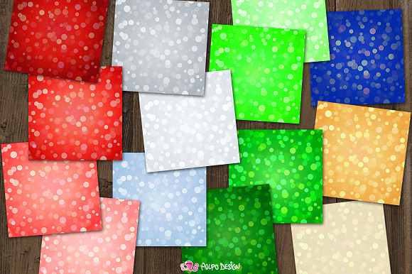 Christmas Bokeh digital paper in Patterns - product preview 1