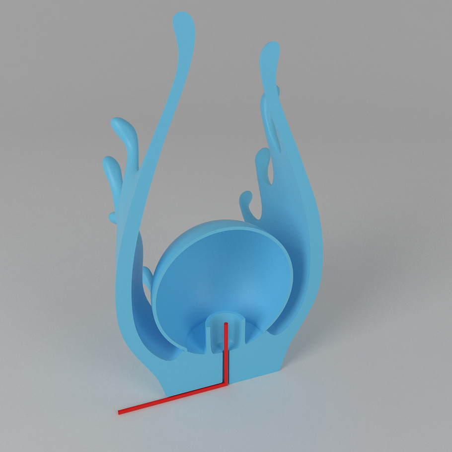 Table lamp splash 3D Print in Appliances - product preview 4