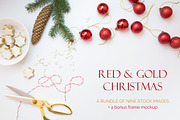 Red & Gold Christmas Images + Bonus