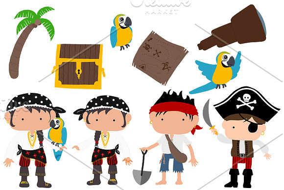 Ahoy, Very Cute Pirates! in Illustrations - product preview 1
