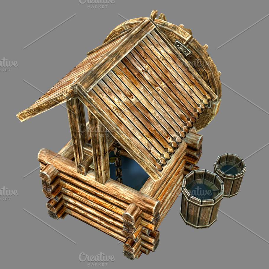 Wooden Well in Architecture - product preview 4