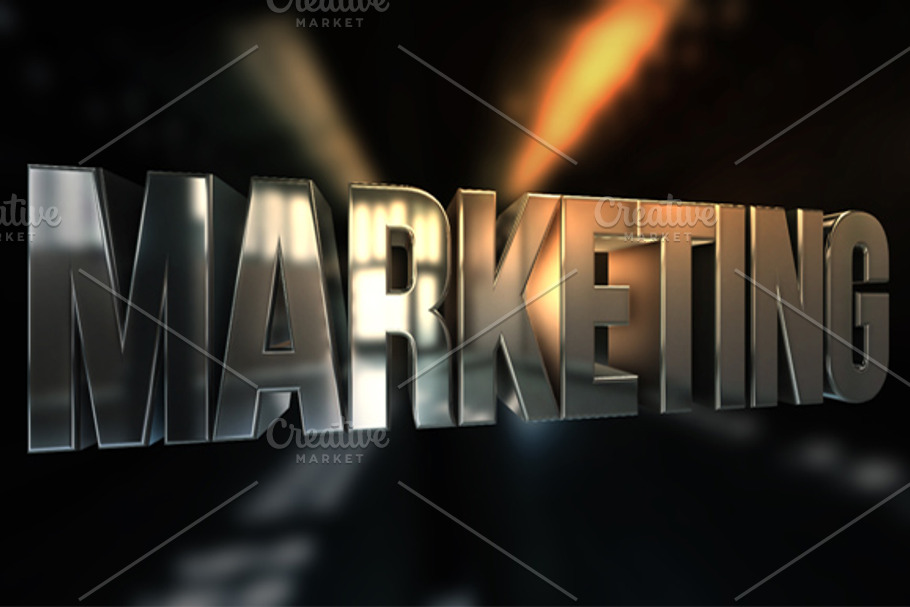 3D Marketing Text Render in Graphics - product preview 8