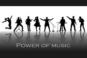 Power of music concept. Vector
