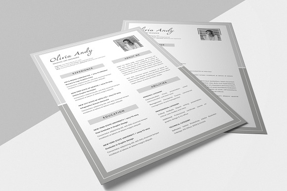 OLIVIA Resume & Cover Letter in Letter Templates - product preview 3