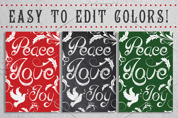 Chalk Christmas Card Bundle in Card Templates - product preview 2