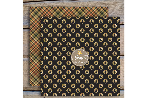 Gold Christmas Digital Papers in Patterns - product preview 1