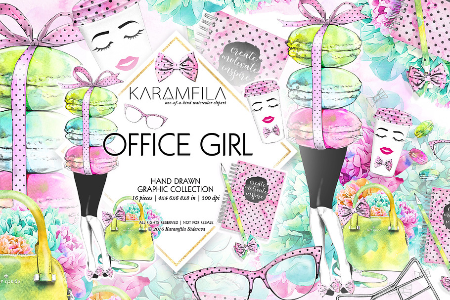 Office Girl Clipart