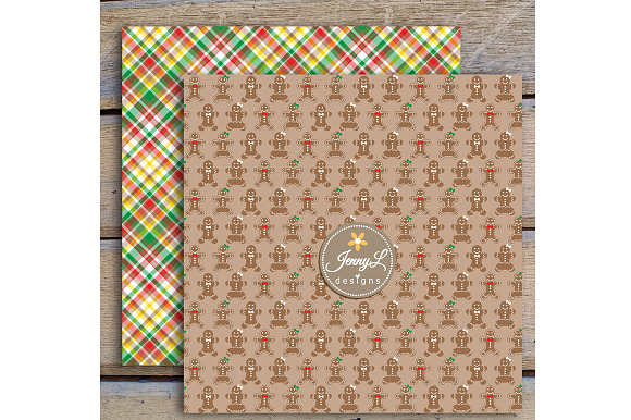 Gingerbread Digital Papers & Clipart in Patterns - product preview 2