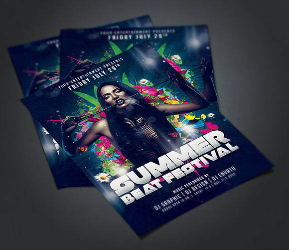 Summer Beat Festival in Flyer Templates - product preview 1