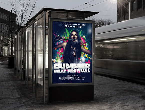 Summer Beat Festival in Flyer Templates - product preview 2