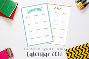 Create your own 2017 calendar 