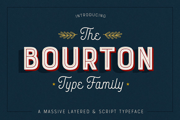 Bourton Typeface • 34 Fonts in Block Fonts - product preview 2