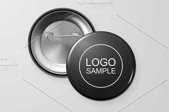 Vector button badges.  in Product Mockups - product preview 1