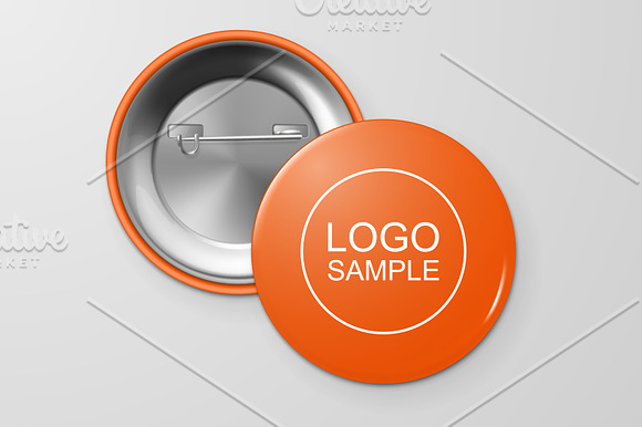 Vector button badges.  in Product Mockups - product preview 3