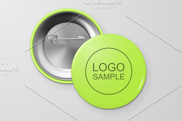 Vector button badges.  in Product Mockups - product preview 5
