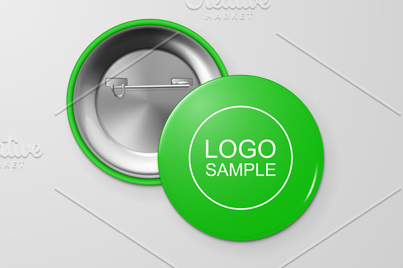 Vector button badges.  in Product Mockups - product preview 6