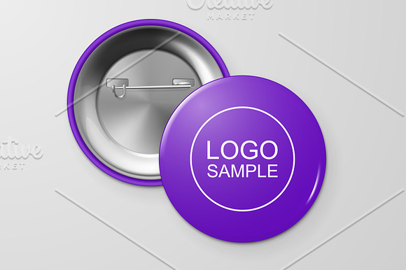 Vector button badges.  in Product Mockups - product preview 10