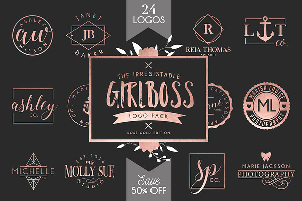 Girlboss Logo Template Bundle - SALE
