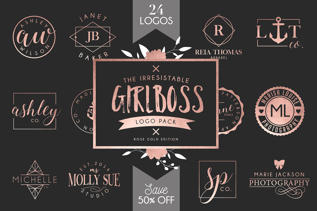 Girlboss Logo Template Bundle - SALE in Templates - product preview 8