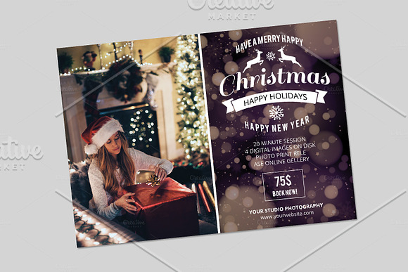 Christmas Mini Session Template-V432 in Card Templates - product preview 1