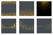 gold glitter particles background 