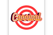 Color vintage Amusement park emblem