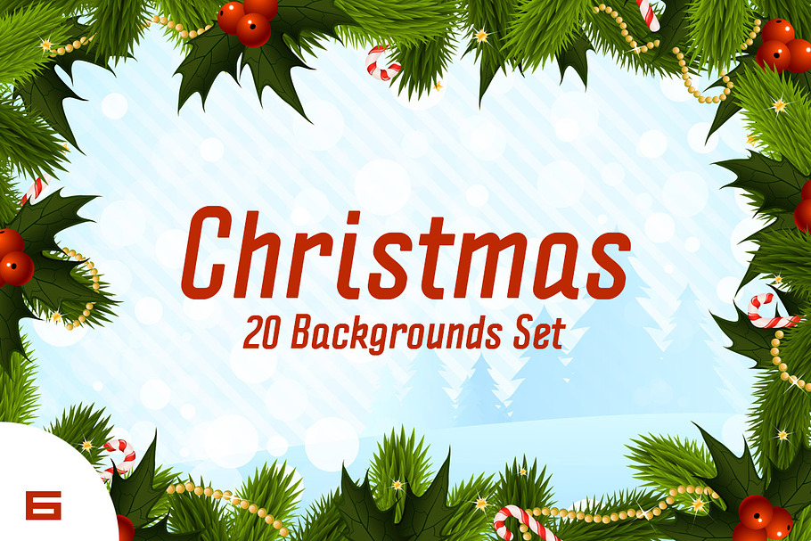 Christmas Backgrounds Set in Illustrations - product preview 8