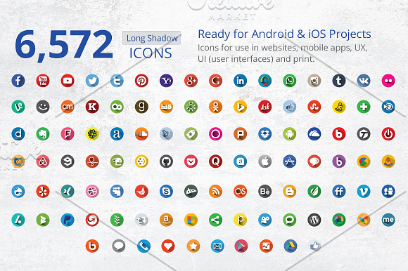 212 Flat Round Social Media Icons in Graphics - product preview 1