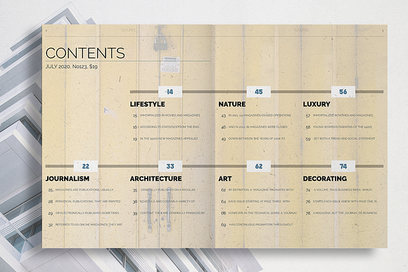 Textures Magazine in Magazine Templates - product preview 2