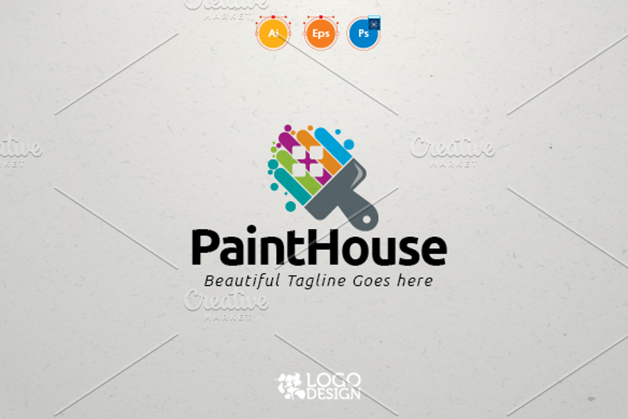 Paint House in Logo Templates - product preview 8