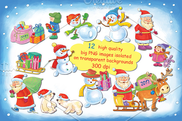 Christmas and New Year collection in Illustrations - product preview 5