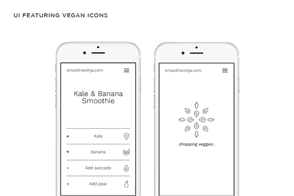 Minimal Vegan icon set in Food Icons - product preview 3