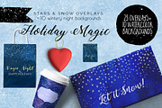 Holiday Magic overlays & backgrounds
