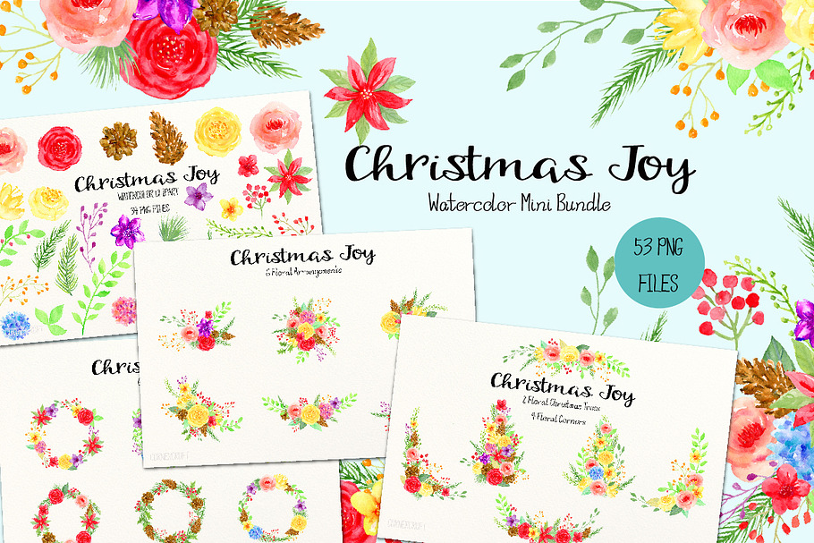 Watercolor Bundle Christmas Joy in Illustrations - product preview 8