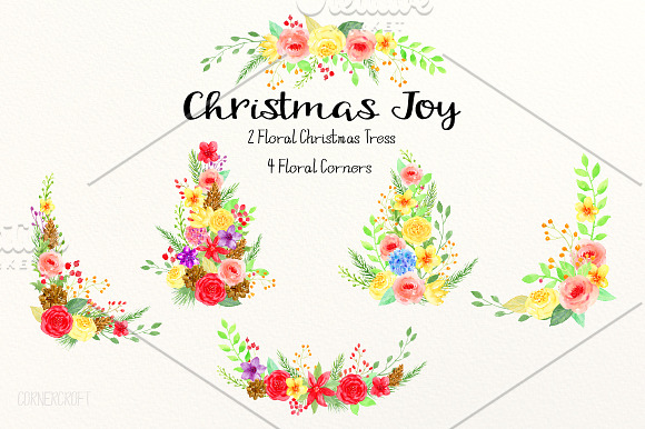 Watercolor Bundle Christmas Joy in Illustrations - product preview 3