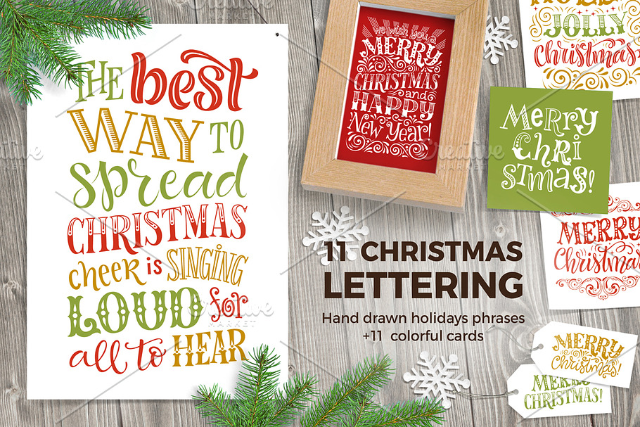 Christmas Lettering Collection 2 in Illustrations - product preview 8
