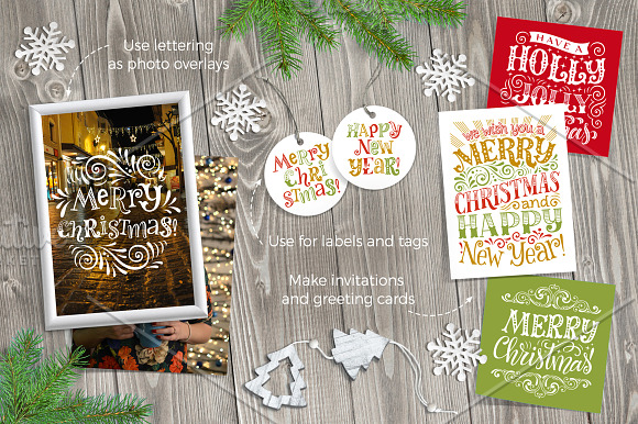 Christmas Lettering Collection 2 in Illustrations - product preview 1