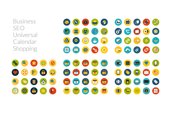 300 Flat Icons - Part One in Calendar Icons - product preview 1