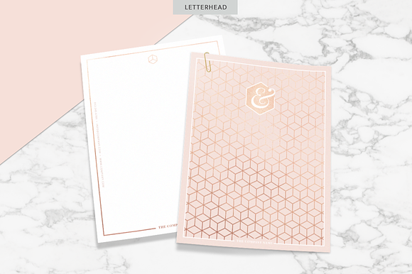 ROSE GOLD | Identity Kit in Stationery Templates - product preview 3