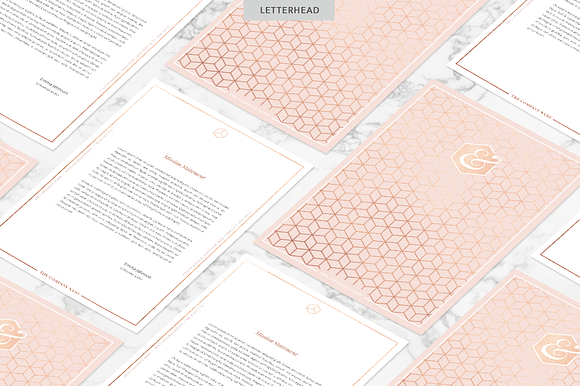 ROSE GOLD | Identity Kit in Stationery Templates - product preview 4