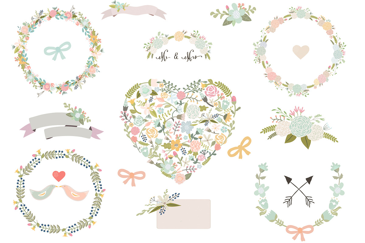 Floral clip art set 5 in Illustrations - product preview 8