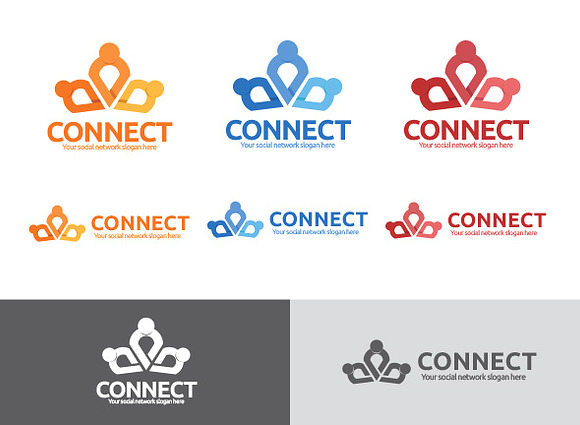 People connect Logo in Logo Templates - product preview 3