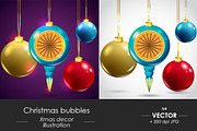 Christmas vector bubbles