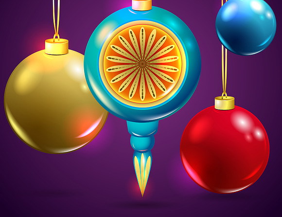 Christmas vector bubbles in Objects - product preview 1