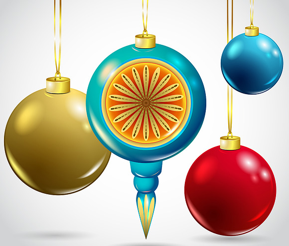 Christmas vector bubbles in Objects - product preview 2