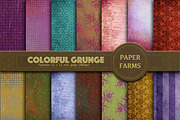 Colorful grunge digital paper 