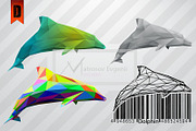 Dolphin from triangles. set