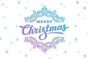Merry Christmas lettering cards